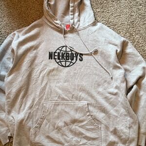 Full send Nelkboys Gray Graphic Logo Hoodie‎ Mens 2XL Pullover Sweatshirt full
